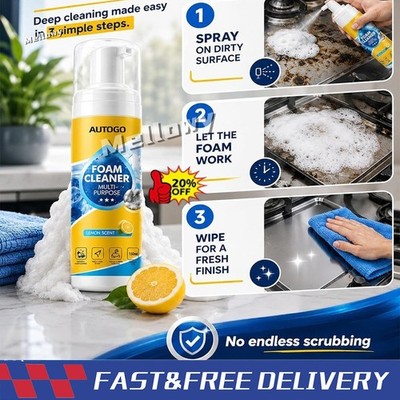 Multi-Enzyme Foam Cleaner,All-Purpose Deep Cleaning Spray For Car,Kitchen,Sofa