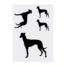 4 x 'Greyhound Silhouette' Temporary Tattoos / Transfers TO00012838 