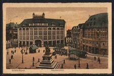 Postcard Essen/Ruhr, Kopstadtplatz, tram 1924