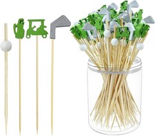 Golf Cocktail Picks set 4.7 Inch Sports Theme Appetizer Toppers 200P