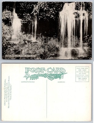 Moss Spring Eureka Springs Arkansas Postcard GRAY Ozarks Waterfall 1900s