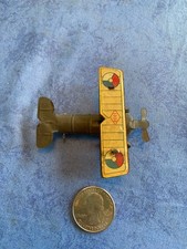 PENNY TOY BI-PLANE-JAPAN-1910-30'S 1303-TIN LITHO