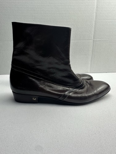 Stacy Adams Para hombres Vintage Botines Cuero Marrón Cremallera Zapatos Talla 9.5 - Imagen 7 de 24