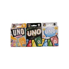 UNO 50th Anniversary Collectors Card Game Set of 3 Retro Series 90 s, 00's, 10's
