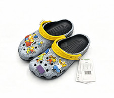 Crocs Kids The Simpsons Classic Clog Gray Yellow New Minor Factory Defects