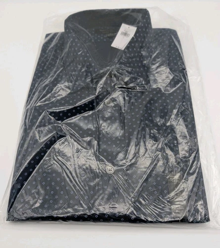 Banana Republic Men's Wrinkle Resistant Button-Down Dress Shirt Slim Fit Large