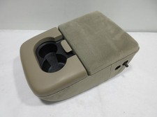 Cloth 98-03 Ford F-150 Bench Seat Dual Cup Holder Center Console Arm Rest Tan