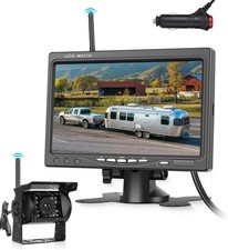 7" Wireless Backup Rear View Camera and 1080P HD Monitor Kit for Truck Motorhome