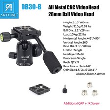 Camera Tripod Head Video Head Rotating Panoramic Ball Head W/QR Plate Handle