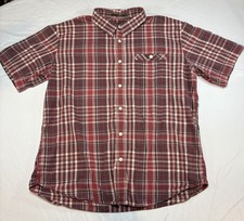 Eddie Bauer Shirt Men  s XL Classic Fit Red Plaid Button Up Short Sleeve