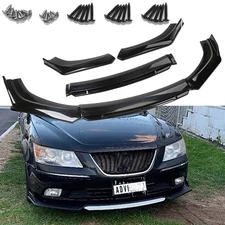 For Hyundai Sonata Glossy Black Front Bumper Lip/ Spoiler Splitters+Body Kit