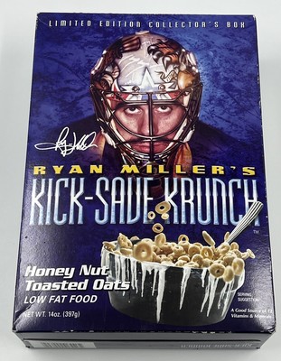 2010 NHL Ryan Miller s Kick Save Lunch Limited Edition Collectors Cereal Box