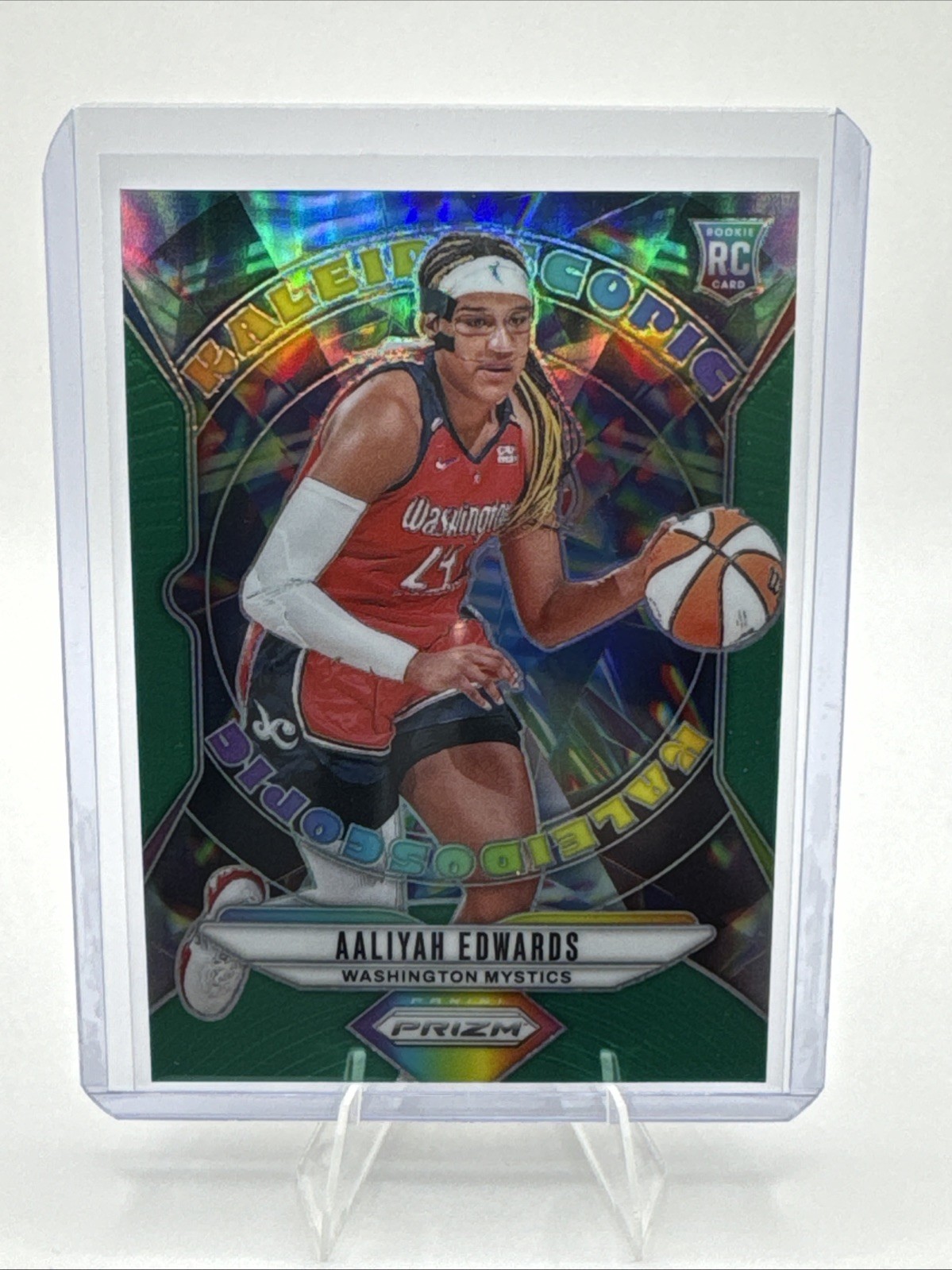 2024 Panini Prizm WNBA Aaliyah Edwards Kaleidoscopic Green Prizm #6