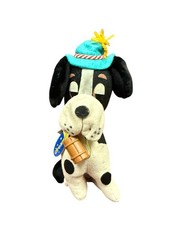 Vintage Dakin Dream Pets St Bernard Plush 7" Hat Barrel Stuffed Dog Toy NWT Tags