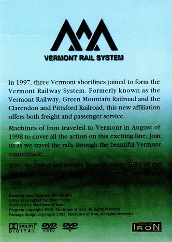 Vermont Railway System Green Mountain Railroad Claredon & Pittsford Railroad VT - Picture 2 of 2