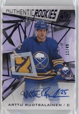 2021-22 SP Game Used Purple Memorabilia 11/49 Arttu Ruotsalainen #156 Auto 1q2