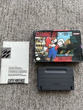 Nintendo SNES System Cleaning Kit Cartridge And Box Mario