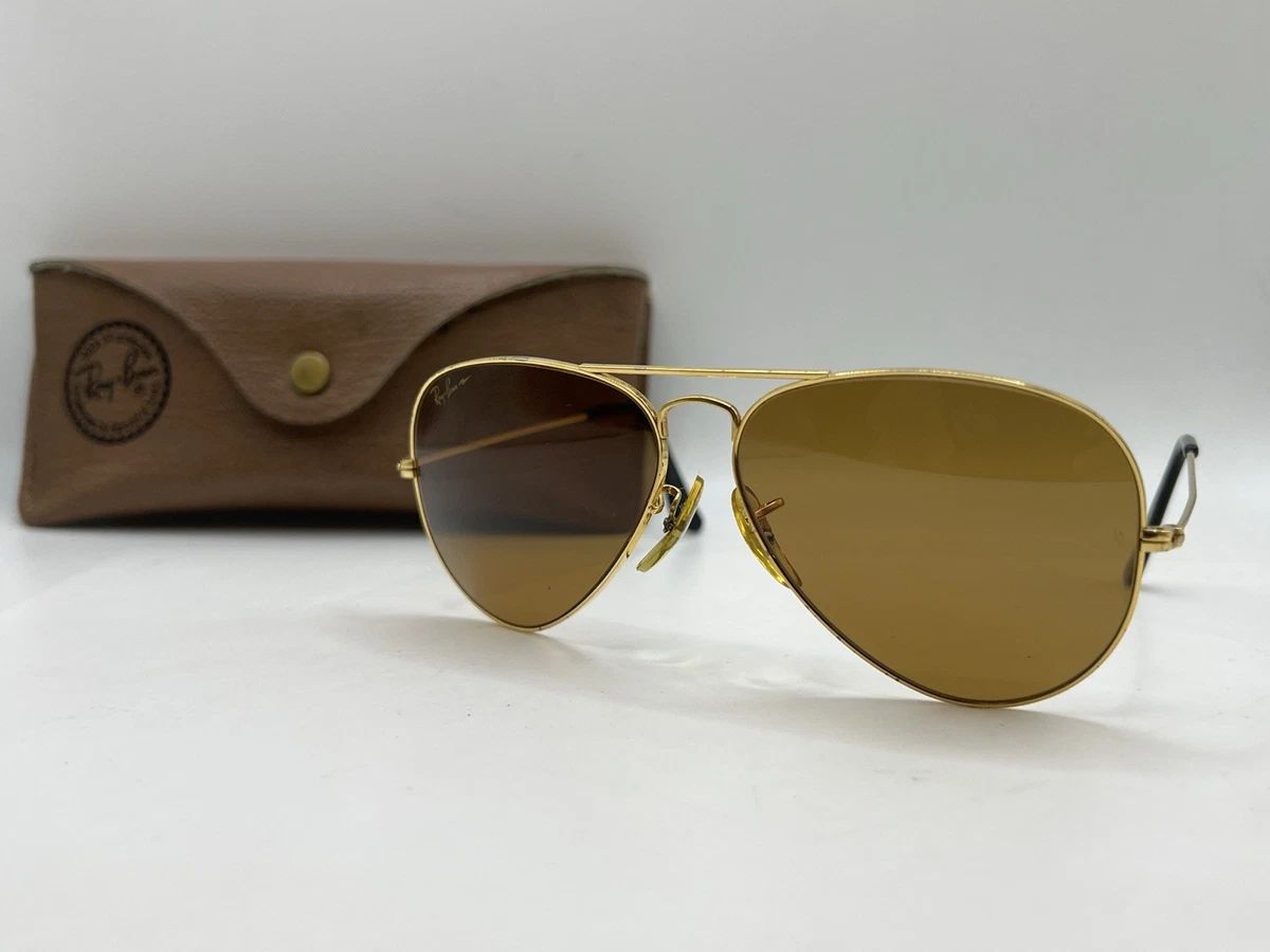 Ray-Ban ゴールド アビエーター ヴィンテージサングラス 度入り Ray-Ban Gold Gold Vintage Sunglasses for sale | eBay