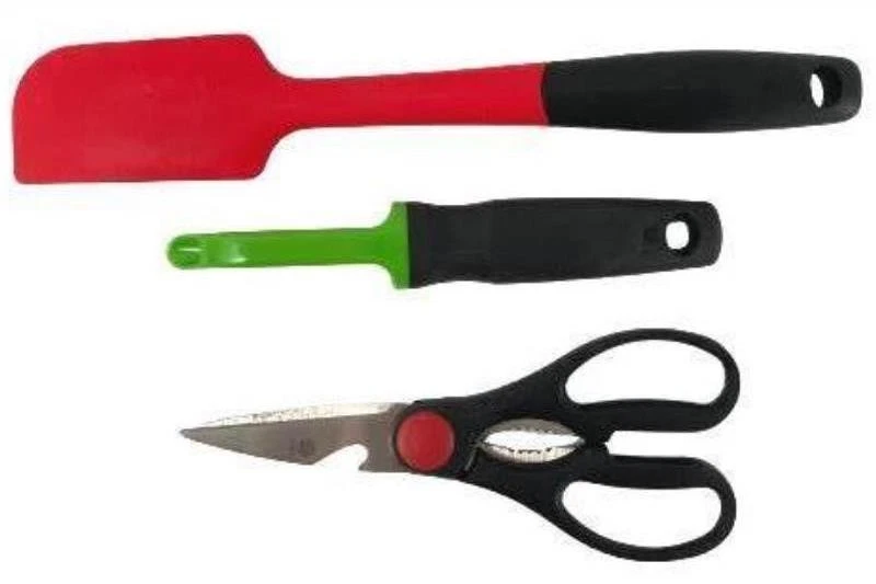 Lot of 3 Good Cook Kitchen Utensils: Spatula, Scissors, Peeler - Red/Black - Image 2 of 4