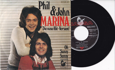Phil & John -Marina / Oh, Sunny Sunny- 7'' 45 Hansa Record (12 591 AT)