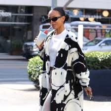 Farm rio Teddy Bear Fleece Smiley Face Cardigan Coat Jacket M