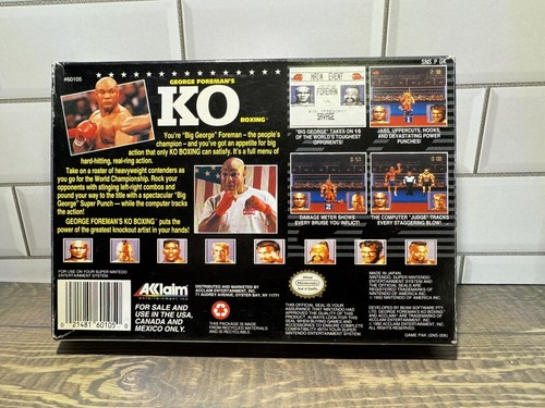 George Foreman's KO Boxing SNES Nintendo ~ Game, Box, Manual, CIB, Tested - Picture 4 of 15