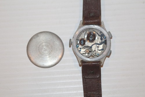 Vintage Men's Telemetre Wristwatch Mechanical Swiss Gold Dial Sport Stop Watch - Picture 13 of 24