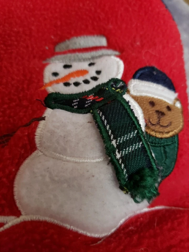 FIESTA ELEPHANT PLUS RED CHRISTMAS VEST ADORNED SNOWMAN &TEDDY BEAR 15.5" HT 20" - Image 4 of 4