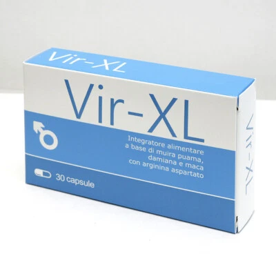 NATURAL VITALITY Compresse erezione: Vir-XL con Muira puama, Damiana, Maca, Arginina e Taurina.