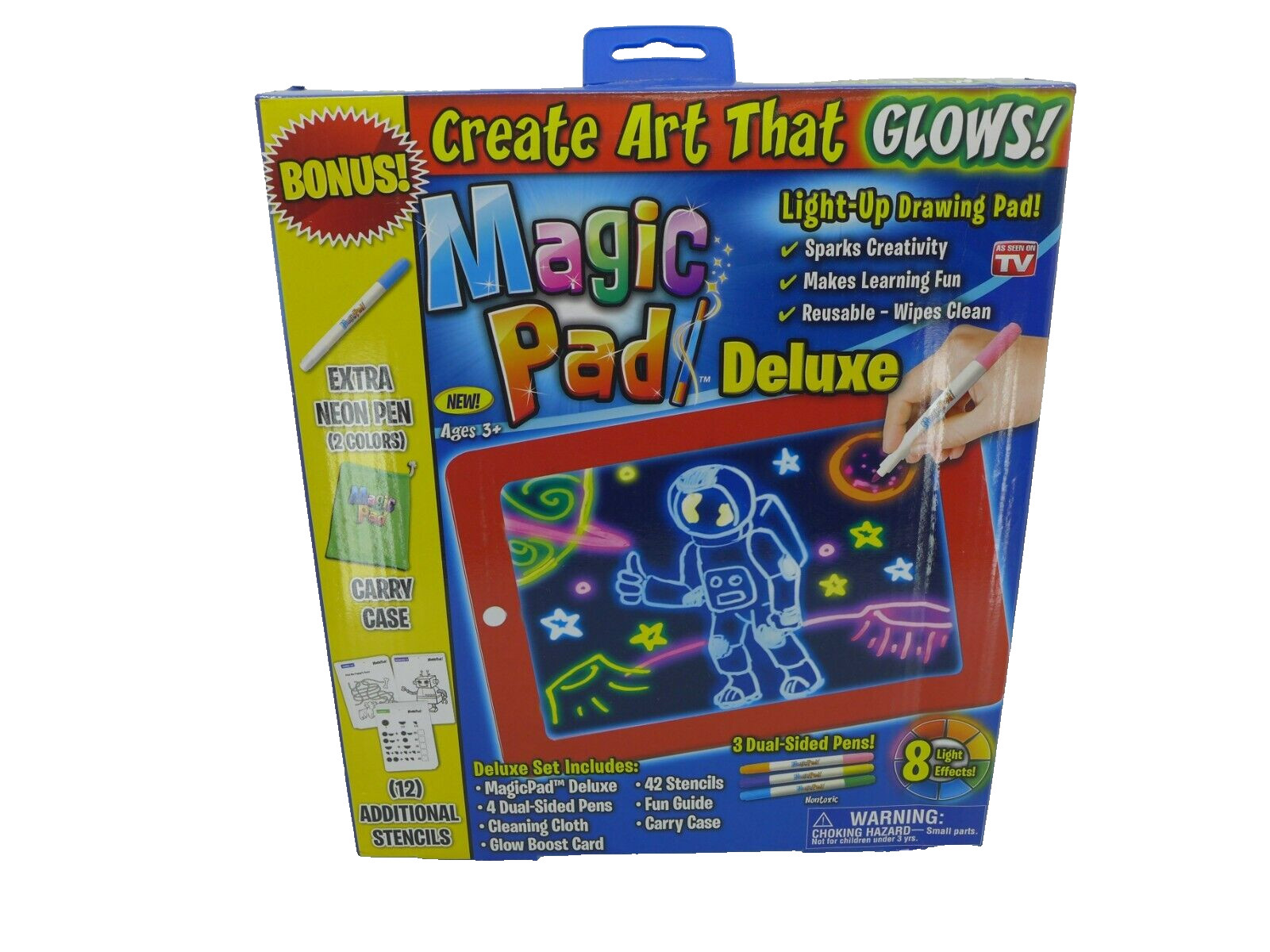 Ontel Magic Pad Deluxe Light up Drawing Pad Create Art That Glows