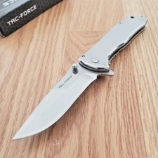 Tac Force Framelock Assisted Folding Knife 3 Mirror Stainless Steel Construction