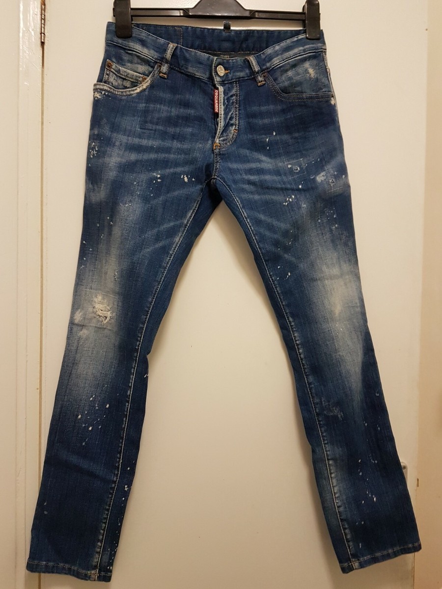 Boys-Dsquared 16 yr old paintjob Designer Jeans-Excellent
