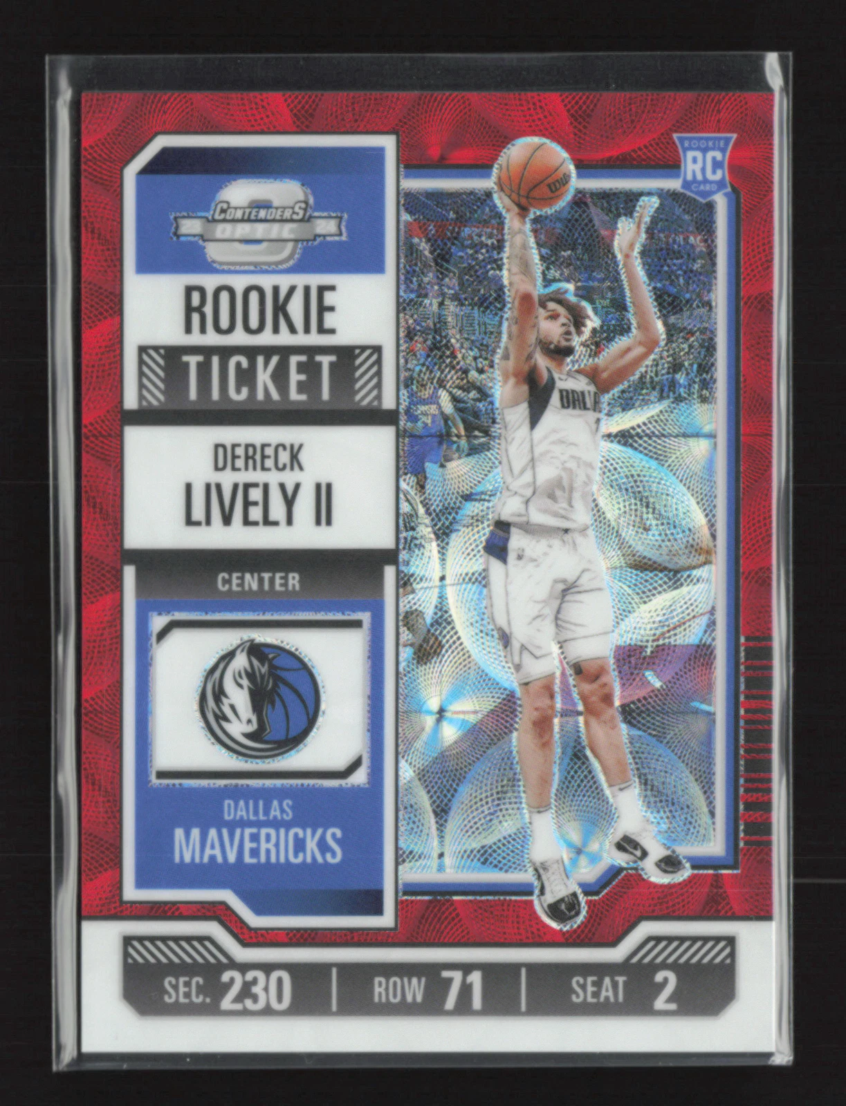 Dereck Lively II 2023-24 Contenders Optic Rookie Ticket International Red [xxd7