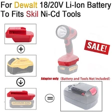 Adapter For Dewalt 18V/20V Li-Ion Battery To Fits Skil 18V Ni-Cd Power Tools US