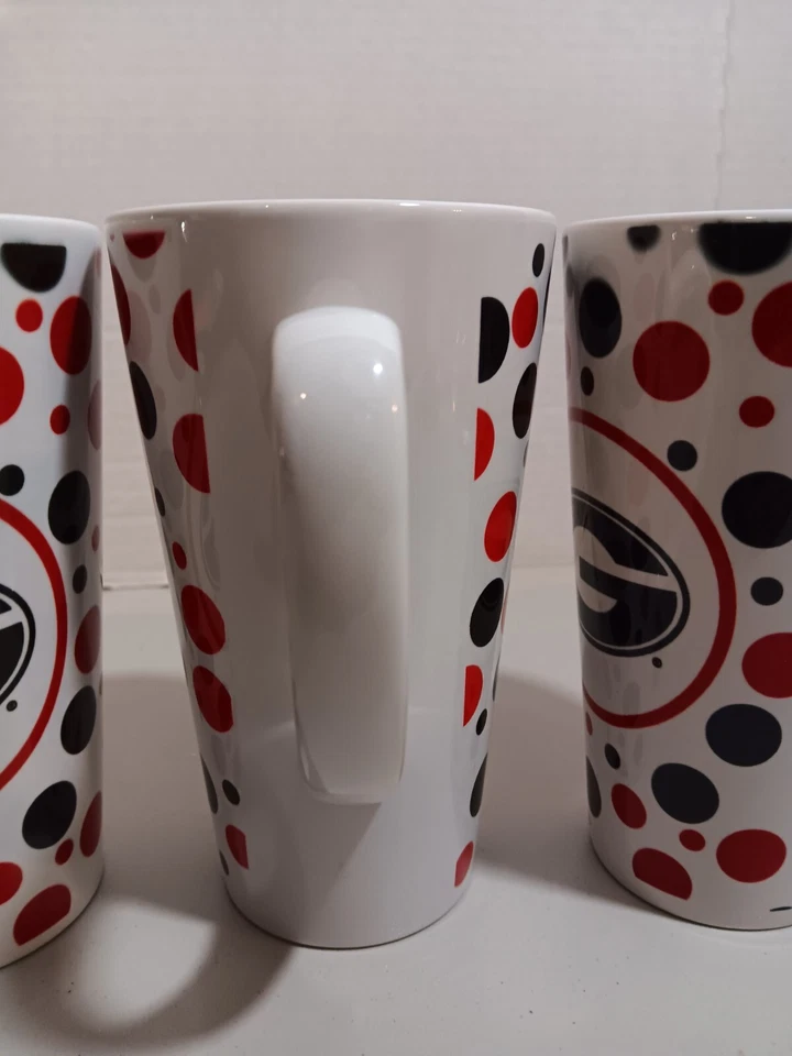 Set of 4 Georgia Bulldogs Mug -White Red & Black Dots - The Encore Group - Image 4 of 4
