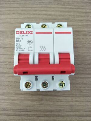 1PC Delixi Phase circuit breaker air switch DZ47S  3P 63A #D3*