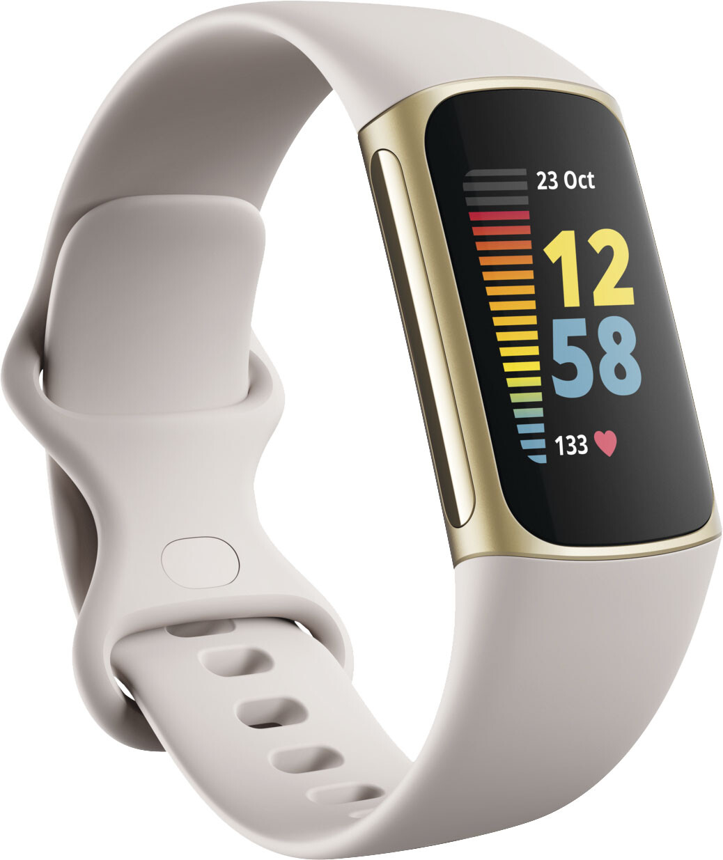 Fitbit Advanced Fitness & Health Tracker - Lunar White/Soft Gold | USED-image