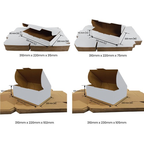 Pink Black White Mailing Box Shipping Carton Mailer Cardboard A5 A6 B7 BX2 BX6 - Picture 15 of 28