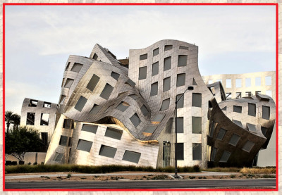 GEHRY BUILDING - LAS VEGAS - REFRIGERATOR PHOTO MAGNET @ 3''X5''