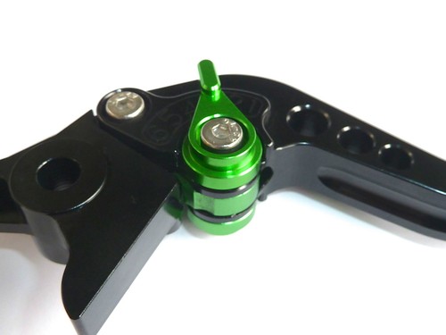 KAWASAKI ER6-F 2017-2018 BRAKE & CLUTCH LEVERS SHORT BLACK ROAD RACE ENGRAVE S3Z - Picture 5 of 7