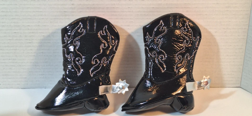 HEELARIOUS Lil' Buckaroos Black Baby Cowboy Boots Booties Shoes "JESSE" New 0-6 - Image 2 of 4