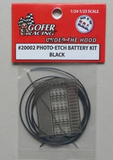 Black Photo-etch Battery Kit Detail Gofer Racing 1:24 1:24 Scale 20002