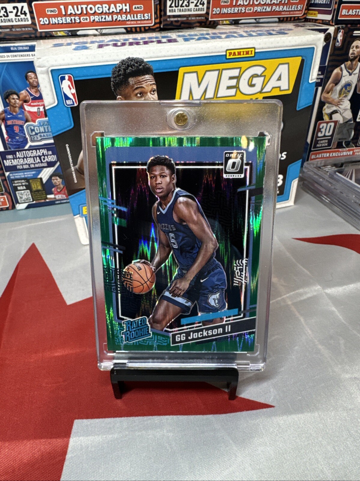 2023-24 Panini Donruss Optic Rated Rookie Green Shock #228 GG Jackson II RC