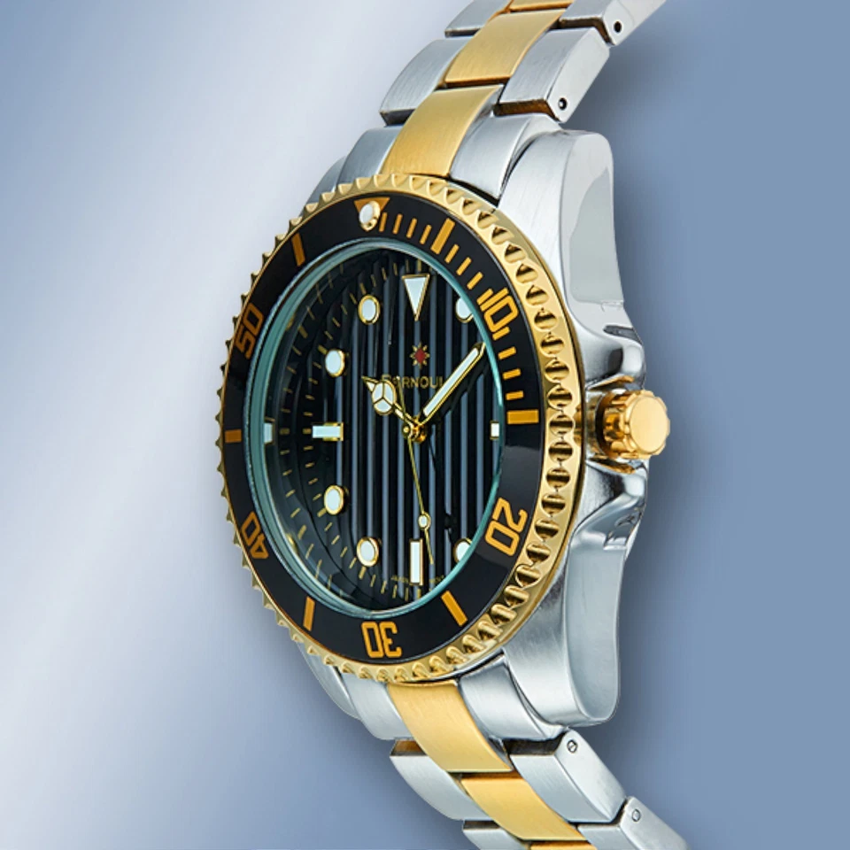 NUEVO Reloj Bernoulli Solarium 62623512 para Hombres Acero Inoxidable Esfera Negra/Blanca 30M Foto 2 de 2