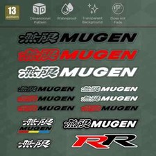 New For Mugen Power Rr Car Sticker 3d Decal Stripe Logo Decoration Sport