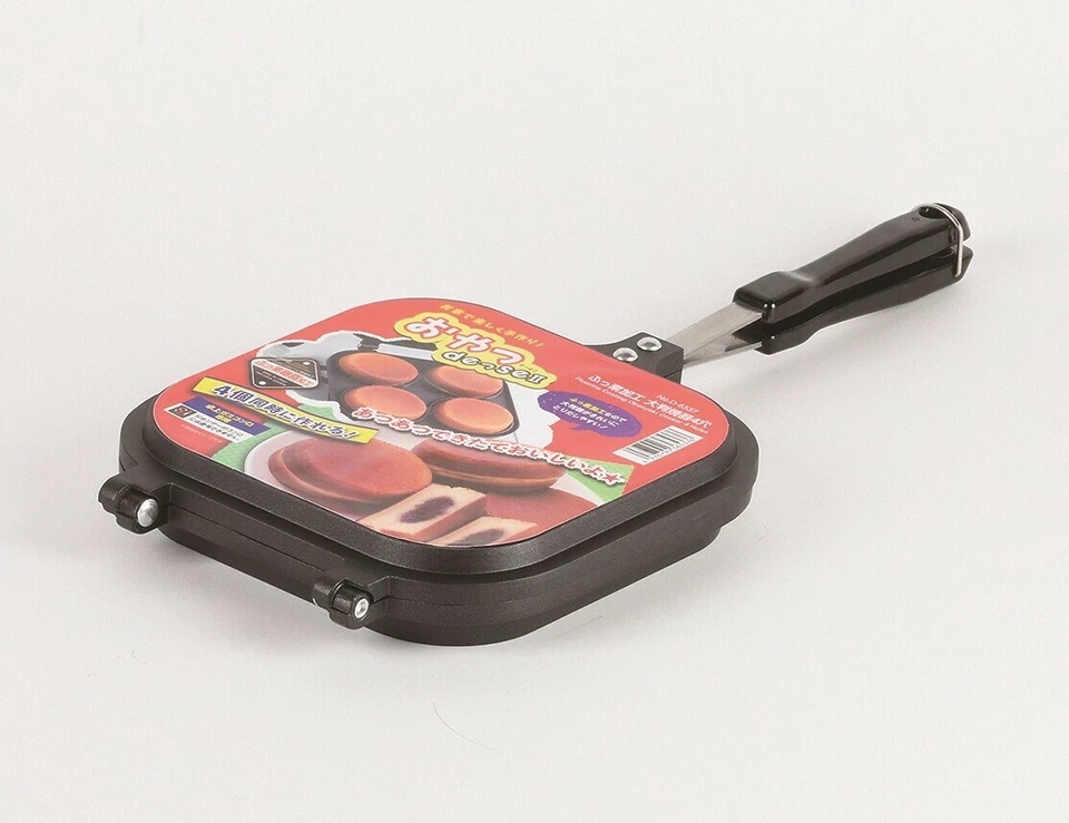 Japan Obanyaki  Stuffed Pancake Toaster 3in  Maker Nonstick Aluminum 4 Mold 4742 - Image 2 of 4