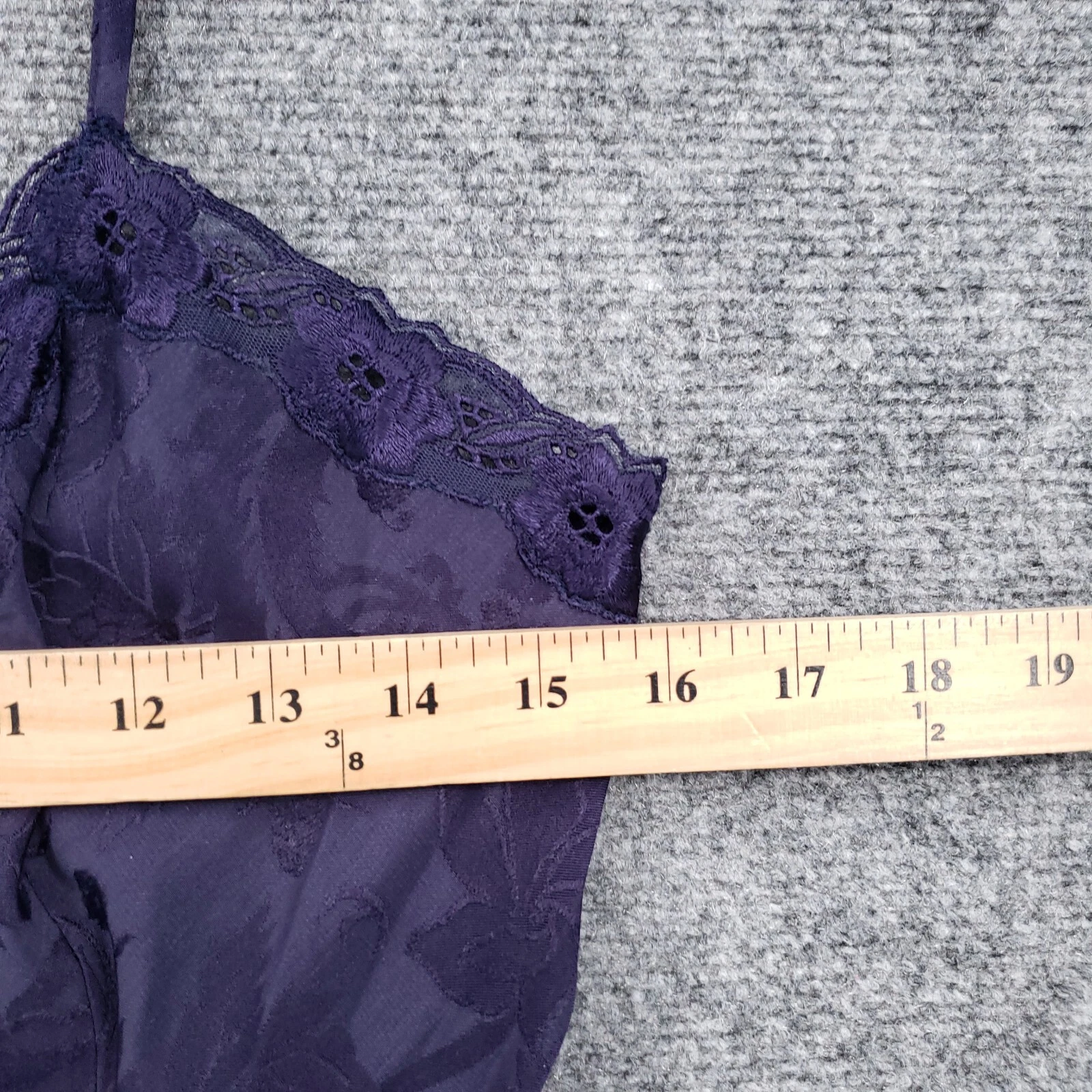 UNDERCOVER VINTAGE Victorias Secret abito slip donna S piccolo viola mini floreale scollo a V cami