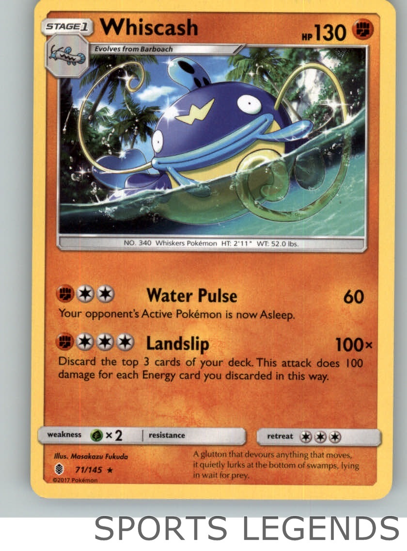 2017 pokemon Guardians Rising rare Whiscash 71/145