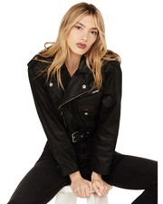 Wrangler X Fender Women's Cropped Moto Jacket - 112326265