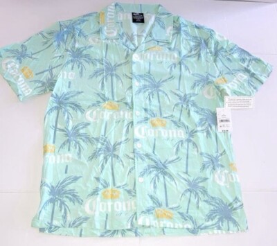 Corona Men's Woven Shirt with Short Sleeves Size Small (34-36)  Light Green, New